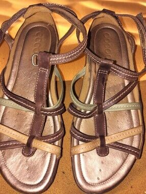 ECCO Women’s Multi-Color Strappy Leather Sandals